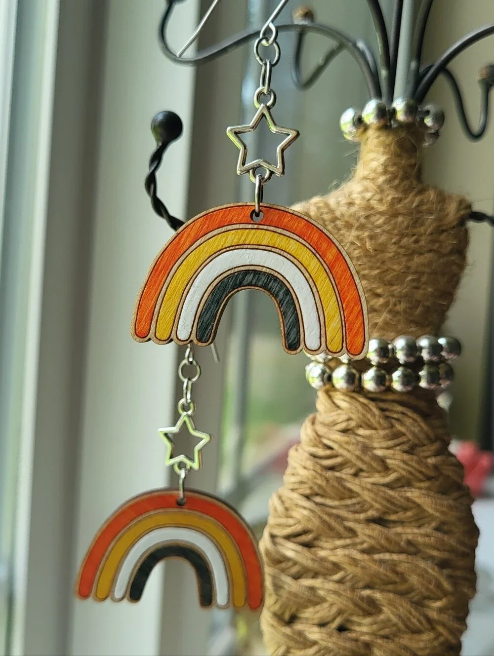 🌈⭐️ Retro Rainbow Star Earrings